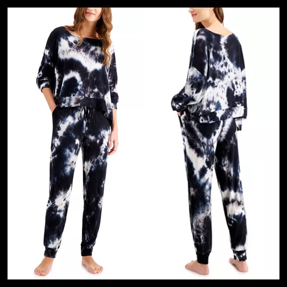 JENNI Women's Tie-Dyed Loungewear Set Tie Dye - Picture 1 of 5